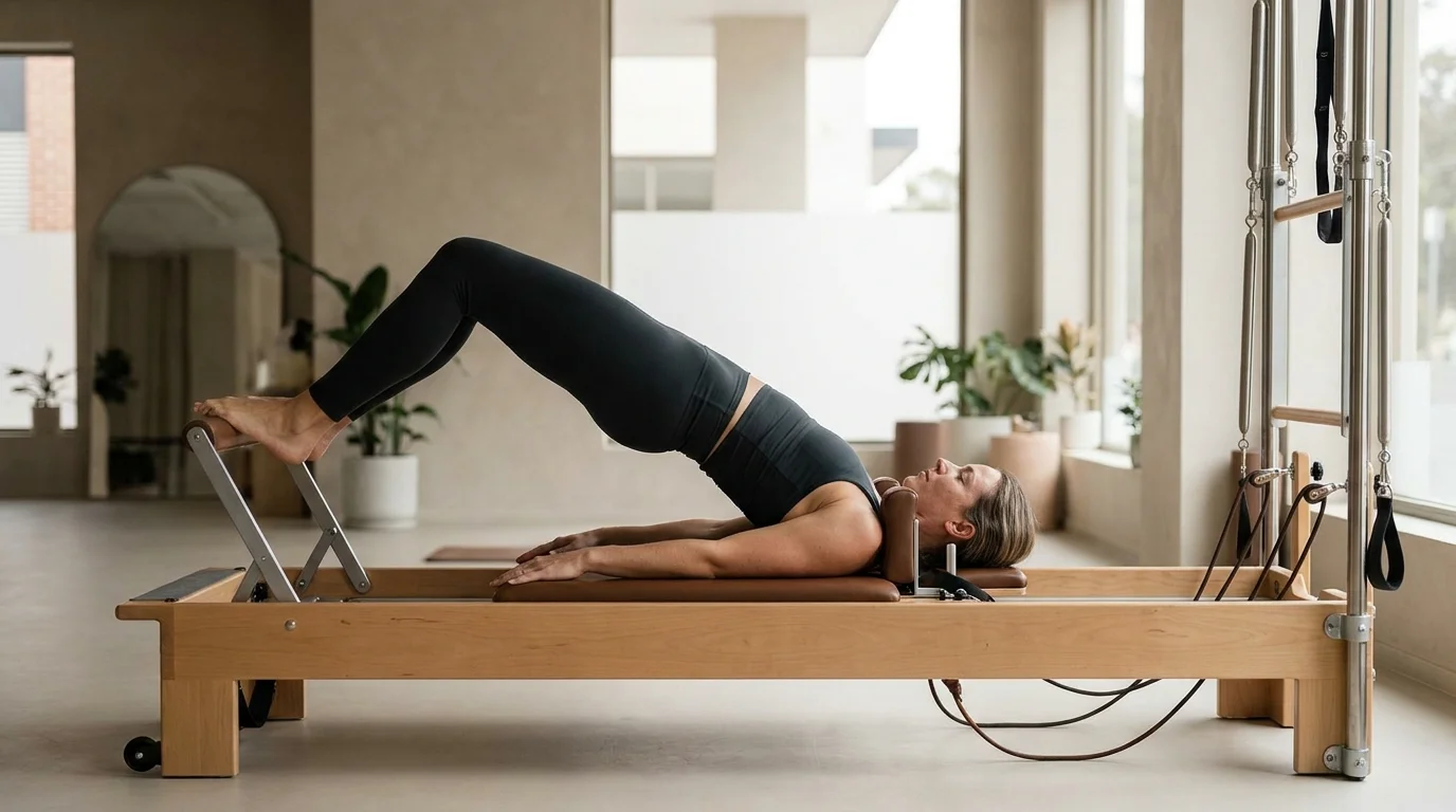 Illustration of Semi-Circle on the Pilates reformer